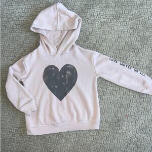 Little Co LC Mauve Heart Hoodie 2T